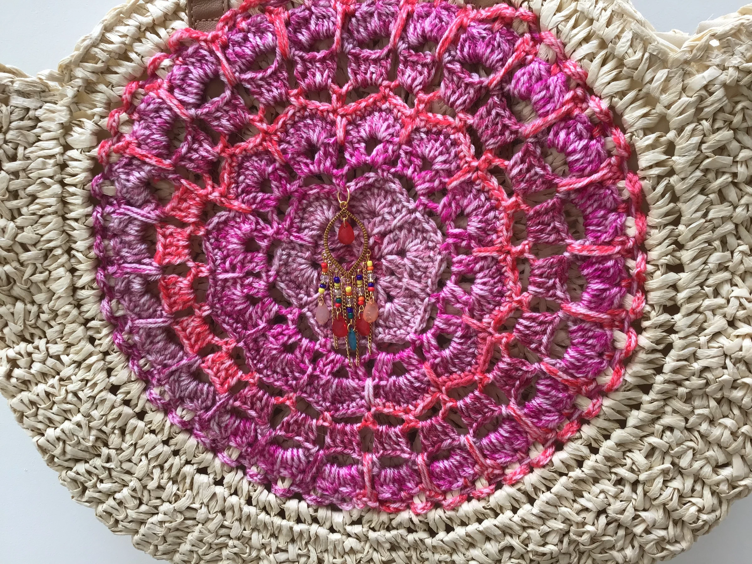 Bolsa Stro com Mandala, feita à mão por Anne. PROMOÇÃO! – photo 3